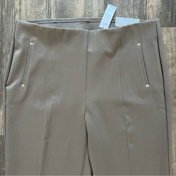 NWT Chico’s So Slimming 360 Juliet Ponte Trim Detail Slim Ankle Pants Khaki 14 - Picture 4 of 15